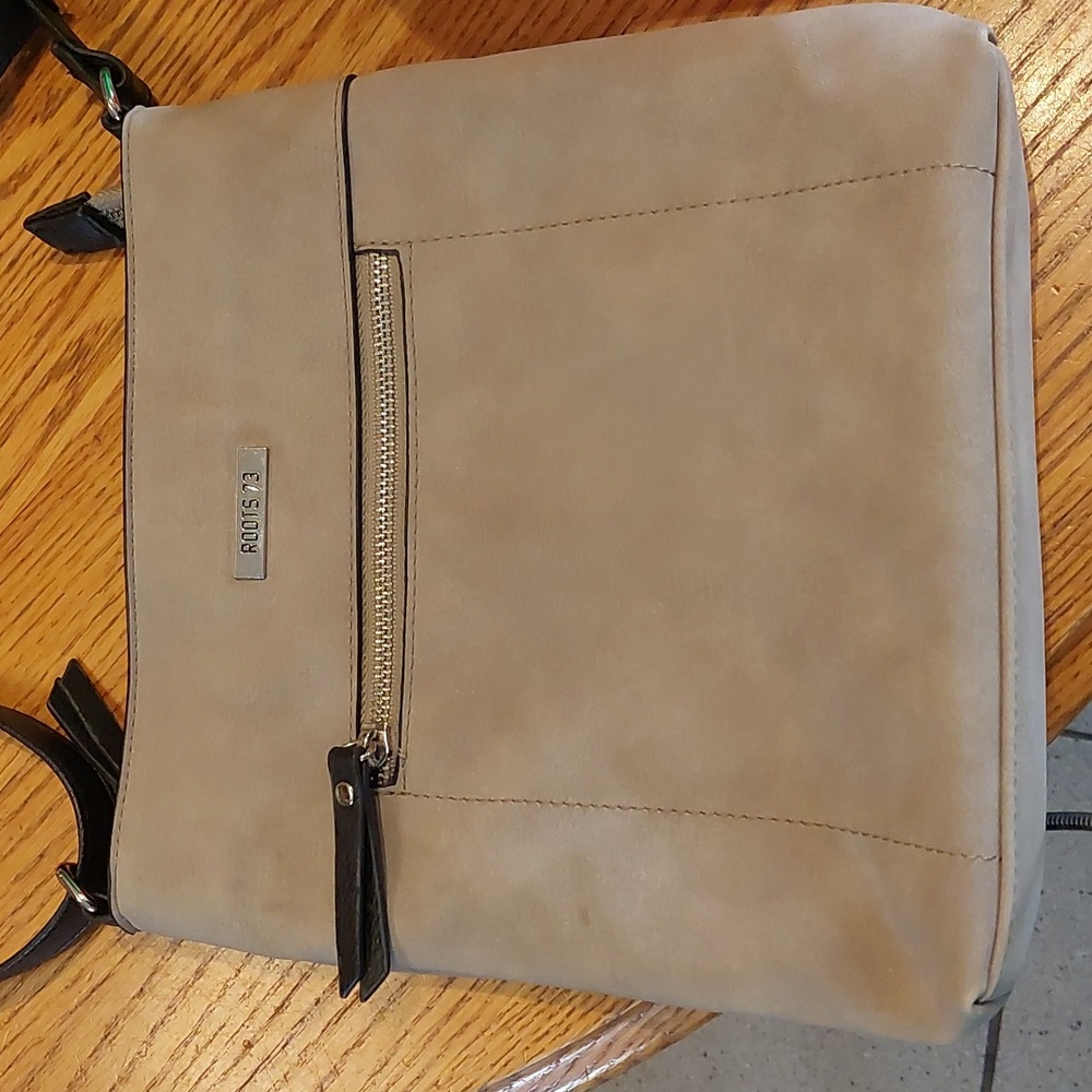 Roots 73 Grey Suede purse
